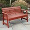 Highwood Usa 5ft Weatherly Garden Bench Outdoor Furniture for Patio, Backyard, Garden AD-BENW3-RED - alternate 2